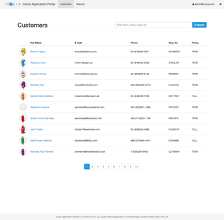 Admin Portal, Customers