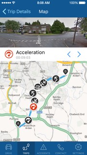 iOS App, Trip Map (selected)