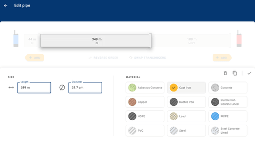 Pipe Editor (edit segment)
